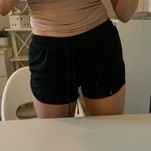 Black athletic shorts